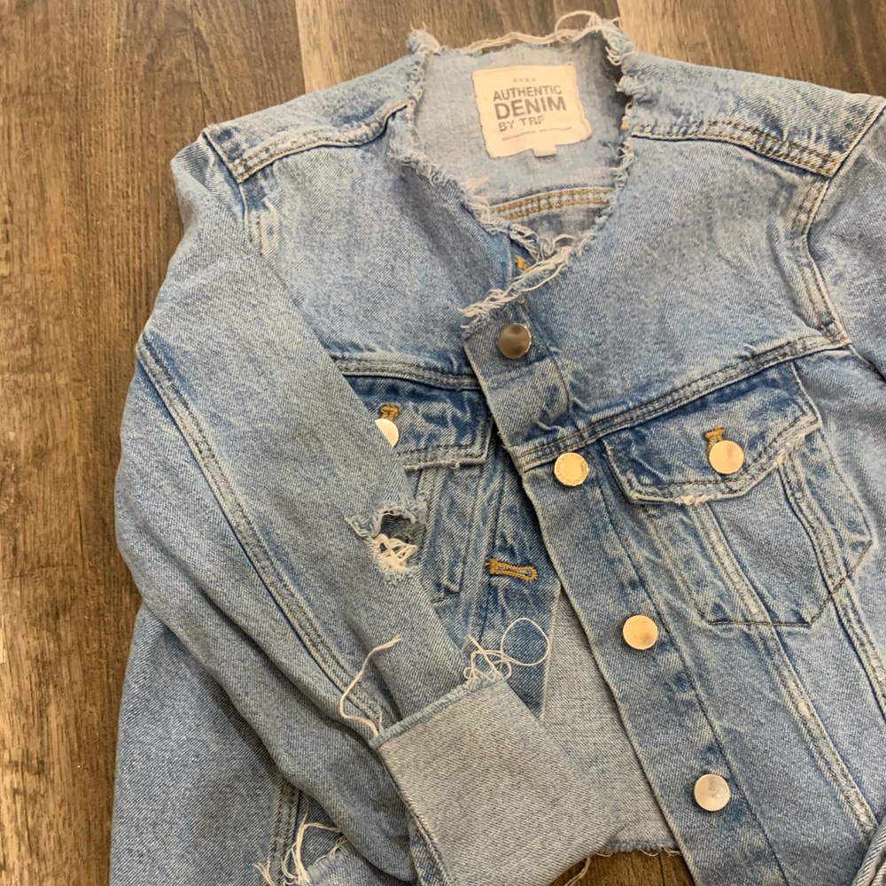 Zara Denim Jacket by TRF - Picture 2 of 4
